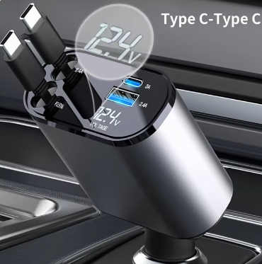 USB-C Retractable Car Charger